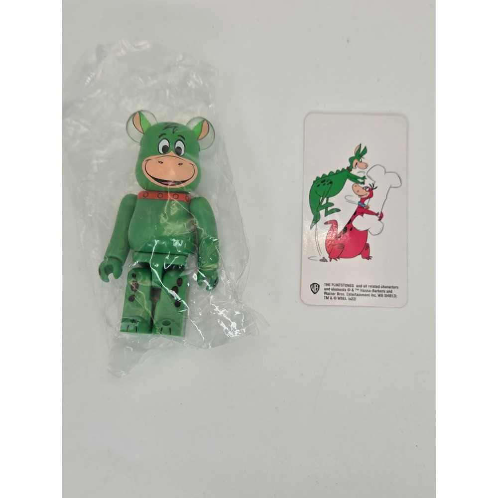 Medicom Toy Bearbrick Series 44 Dino The Flintstones 100% Figure with Card Green